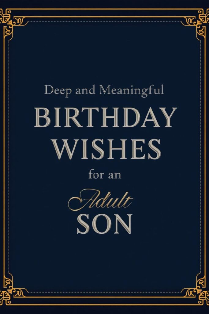 Deep and Meaningful Birthday Wishes for an Adult Son