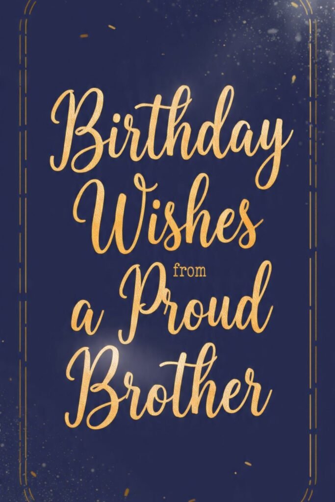 Birthday Wishes from a Proud Brother