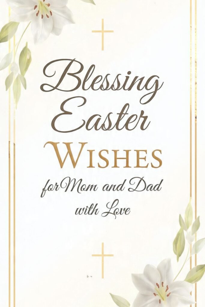 Blessing Easter Wishes for Mom and Dad with Love
