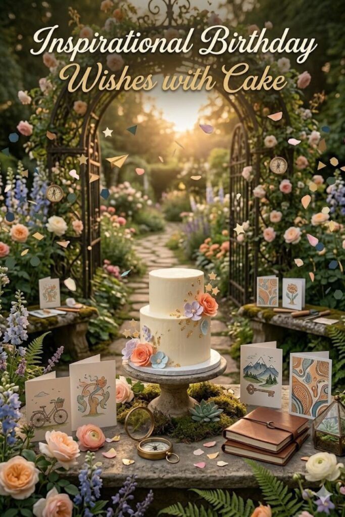 Inspirational Birthday Wishes with Cake