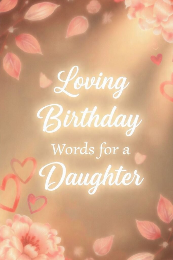 Loving Birthday Words for a Daughter