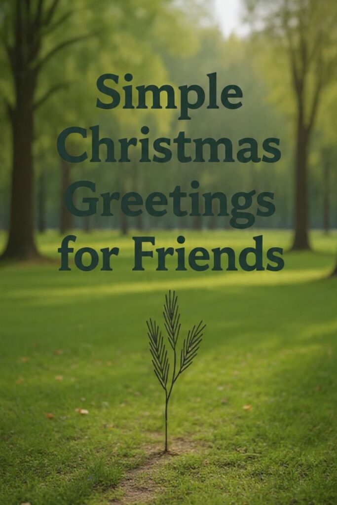 Simple Christmas Greetings for Friends
