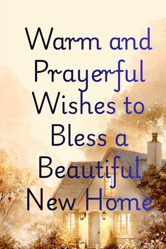 Warm and Prayerful Wishes to Bless a Beautiful New Home