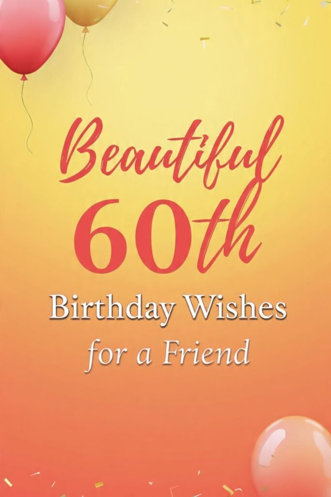 Beautiful 60th Birthday Wishes for a Friend