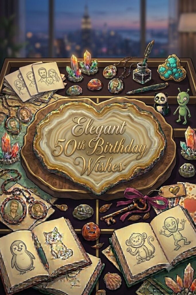 Elegant 50th Birthday Wishes
