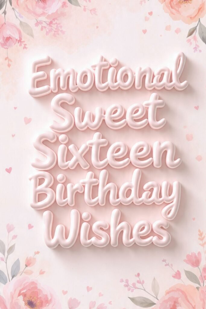 Emotional Sweet Sixteen Birthday Wishes