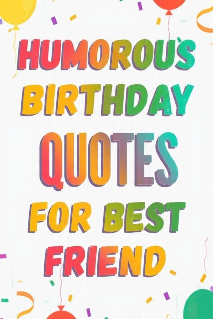 Humorous Birthday Quotes for Best Friend
