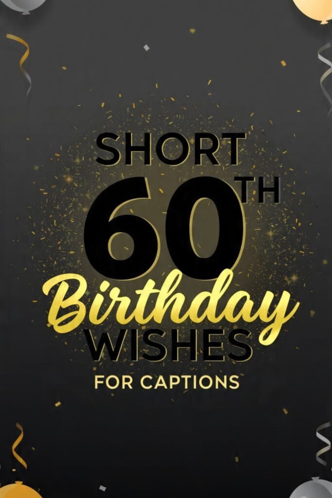 Short 60th Birthday Wishes for Captions