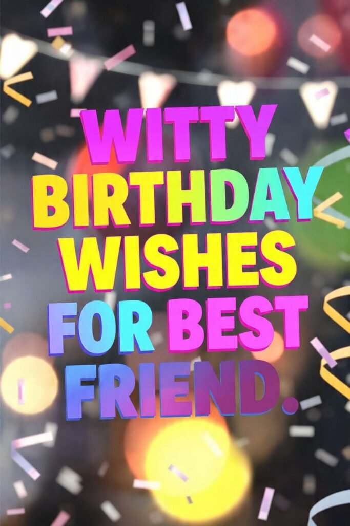 Witty Birthday Wishes for Best Friend