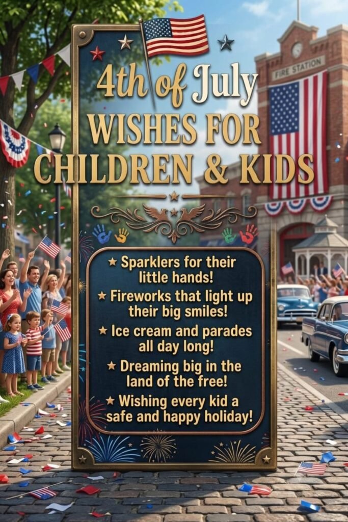 4th of July Wishes for Children and Kids