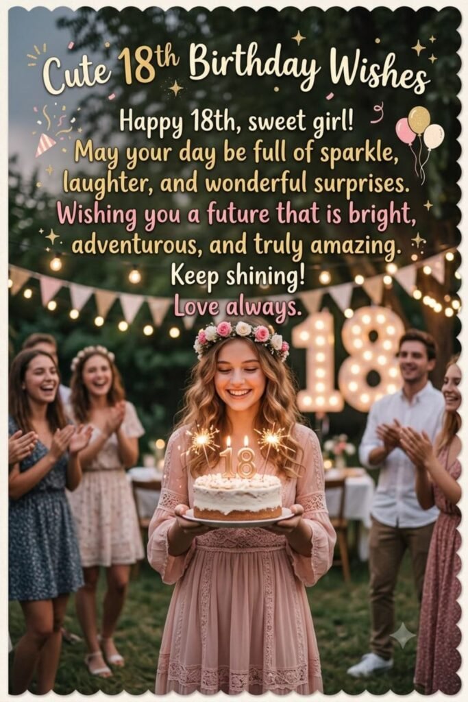 Cute 18th Birthday Wishes