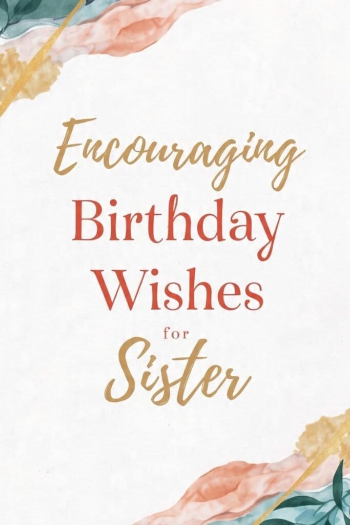Encouraging Birthday Wishes for Sister