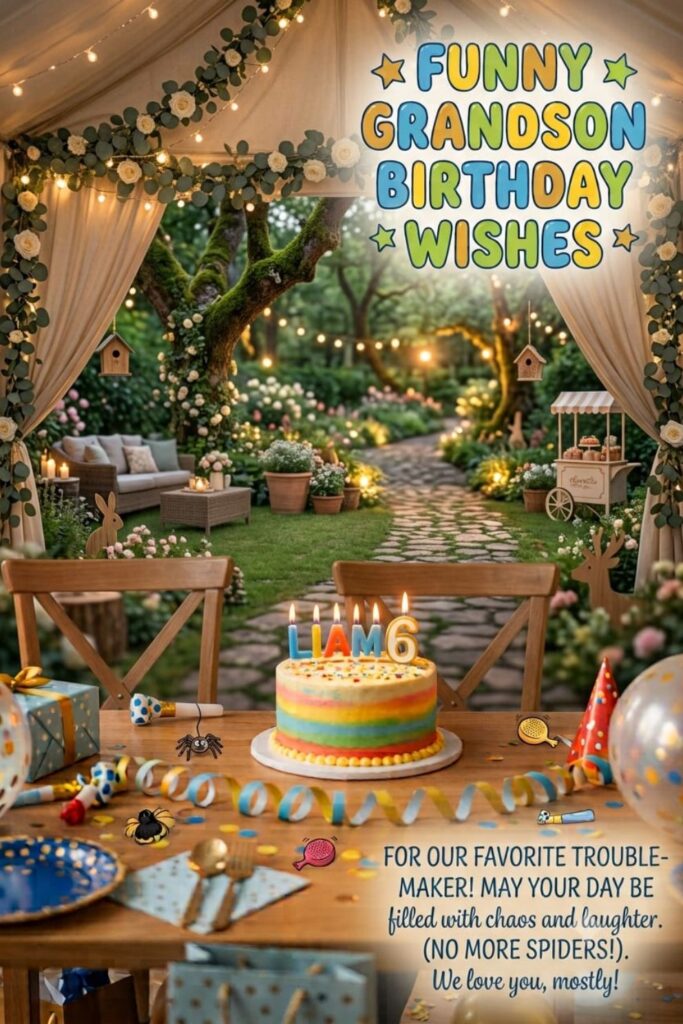 Funny Grandson Birthday Wishes