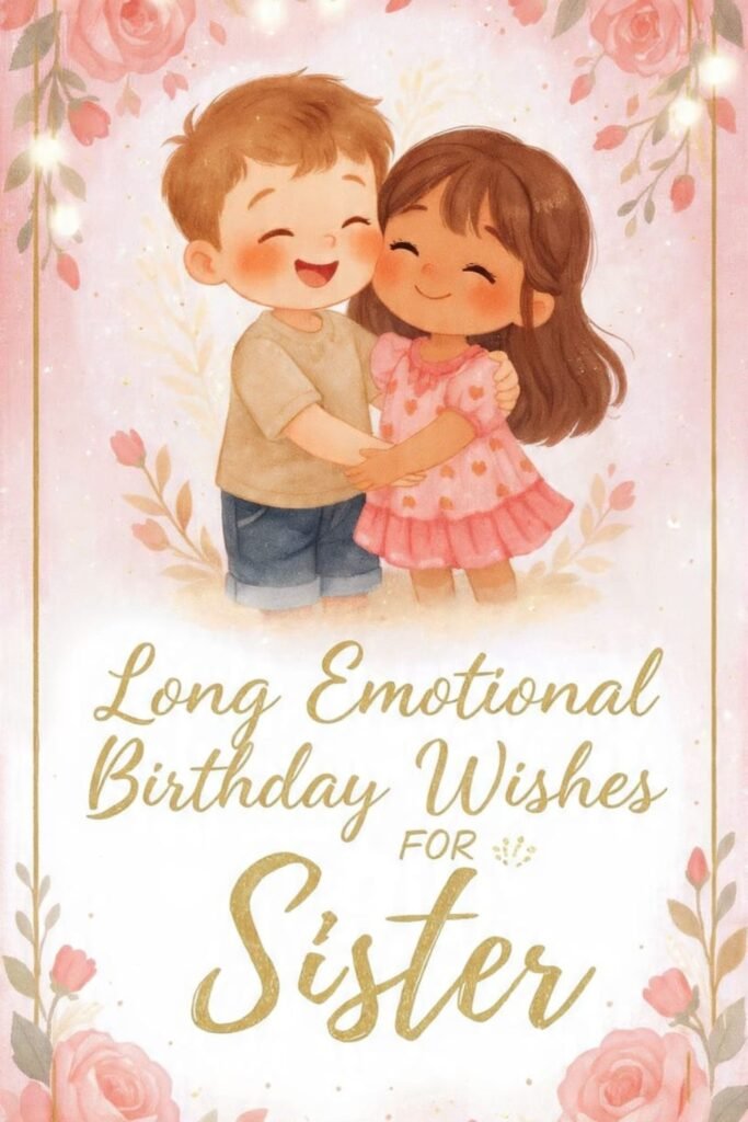 Long Emotional Birthday Wishes for Sister