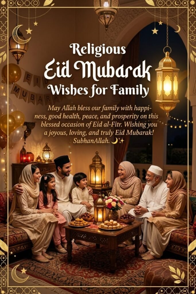 Religious Eid Mubarak Wishes for Family