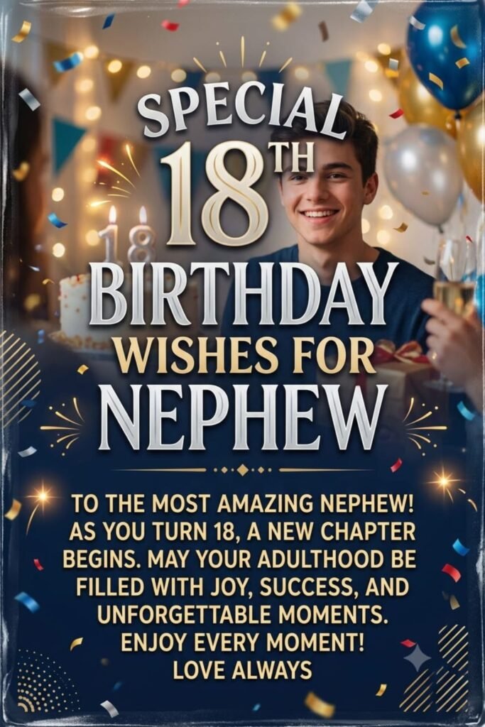 Special 18th Birthday Wishes for Nephew