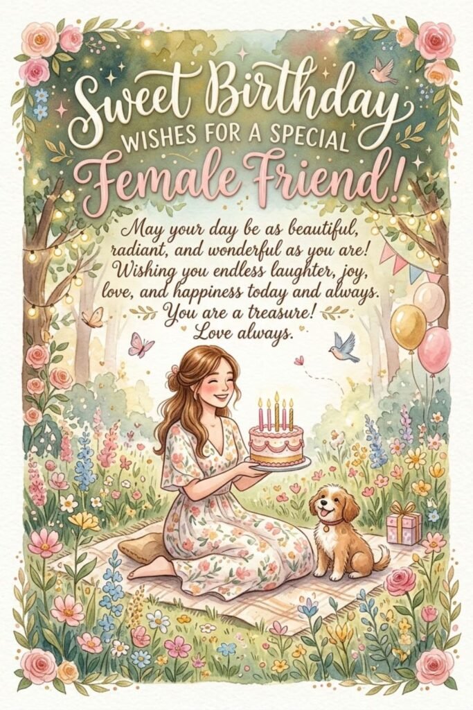 Sweet Birthday Wishes for a Special Female Friend