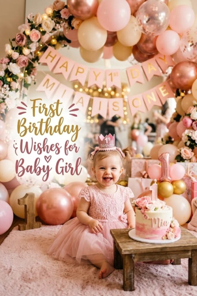 First Birthday Wishes for Baby Girl