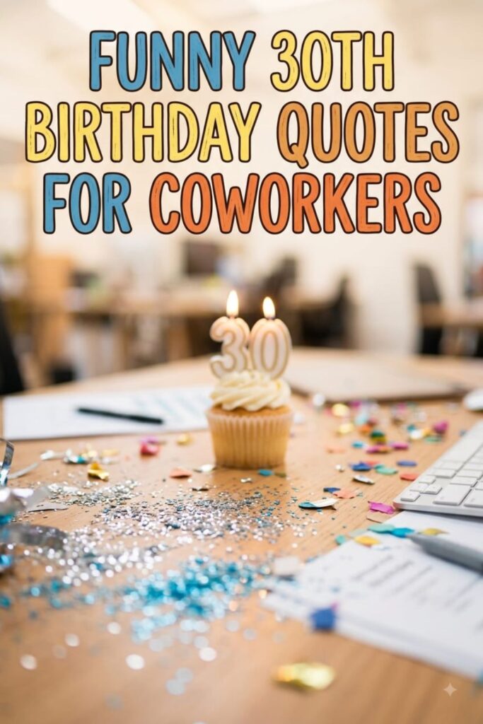 Funny 30th Birthday Quotes for Coworkers