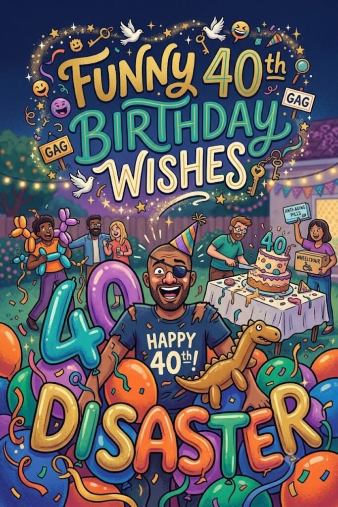 Funny 40th Birthday Wishes