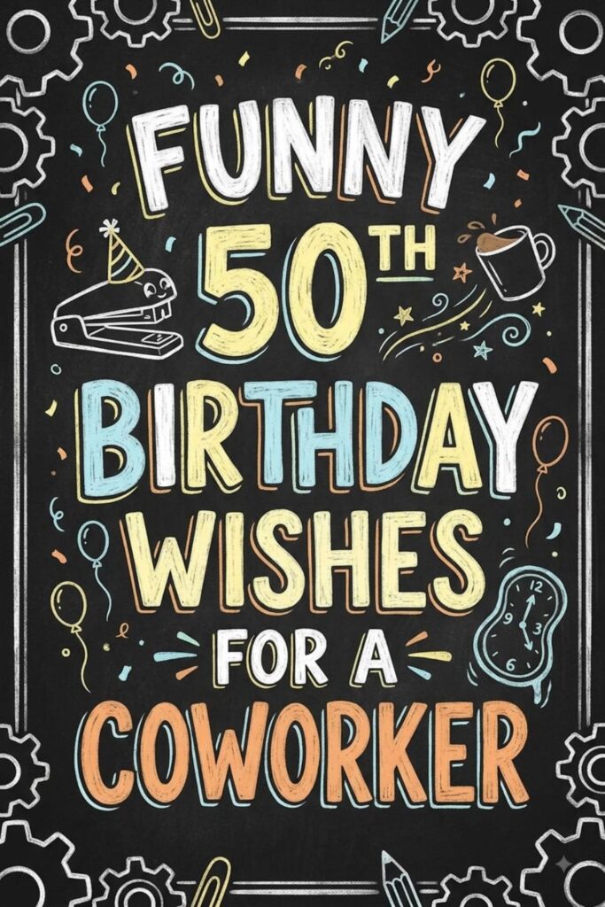 Funny 50th Birthday Messages for a Coworker