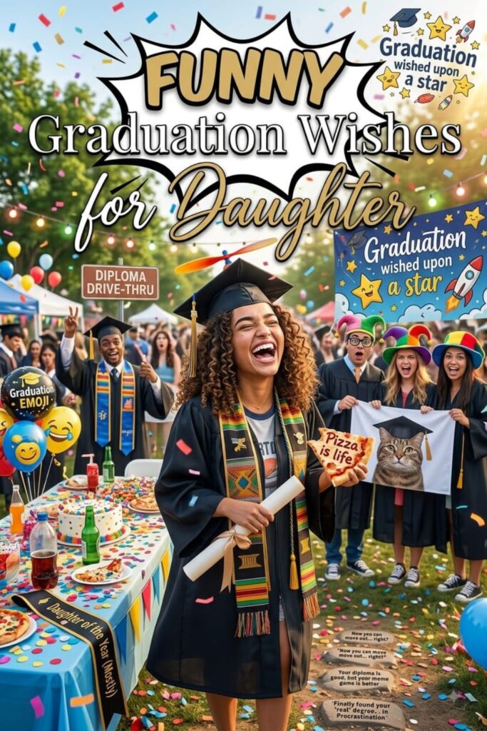 Funny Graduation Wishes for Daughter