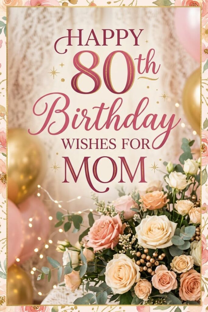 Happy 80th Birthday Wishes for Mom