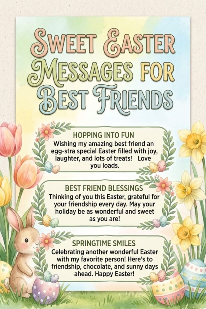 Sweet Easter Messages for Best Friends