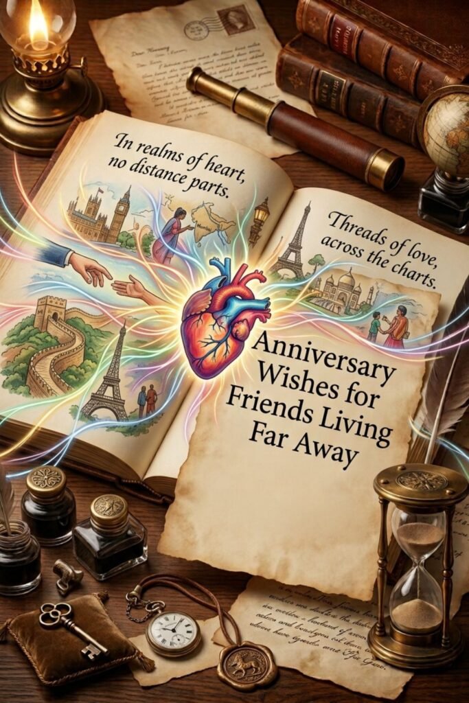 Anniversary Wishes for Friends Living Far Away