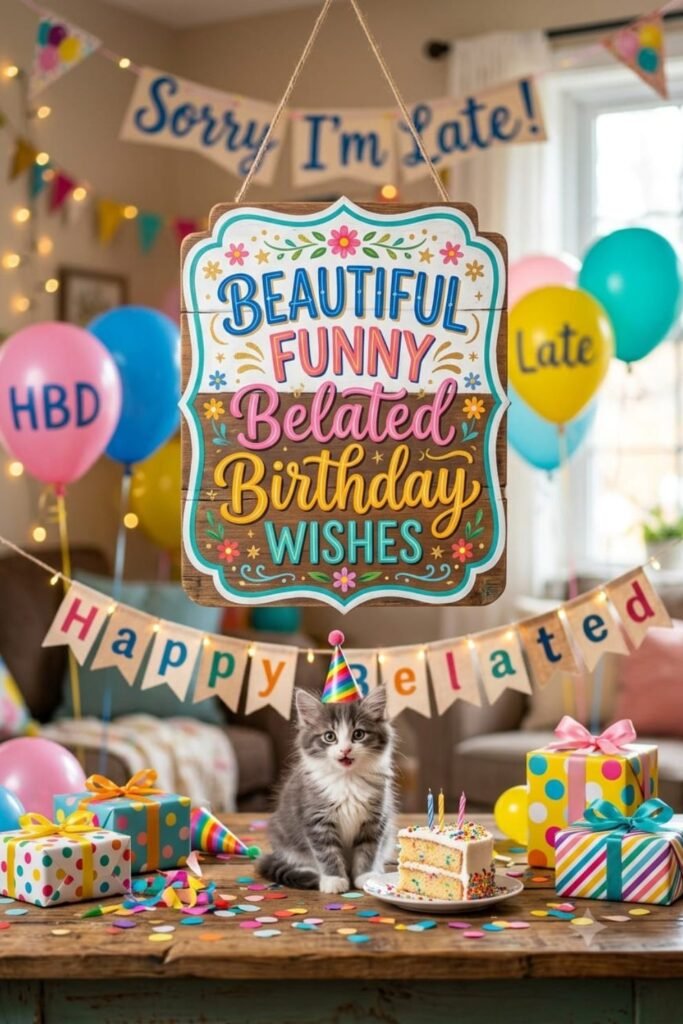 Beautiful Funny Belated Birthday Wishes