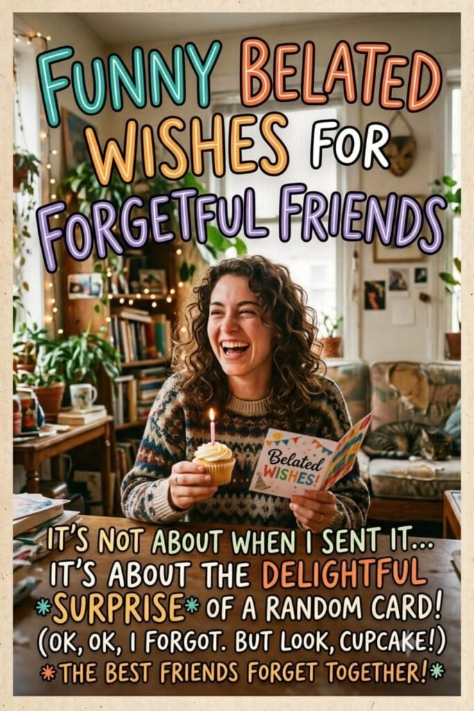 Funny Belated Wishes for Forgetful Friends