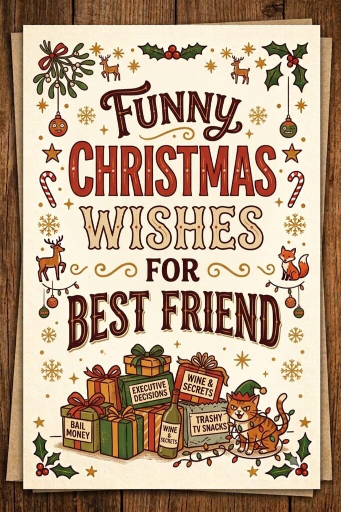 Funny Christmas Wishes for Best Friend