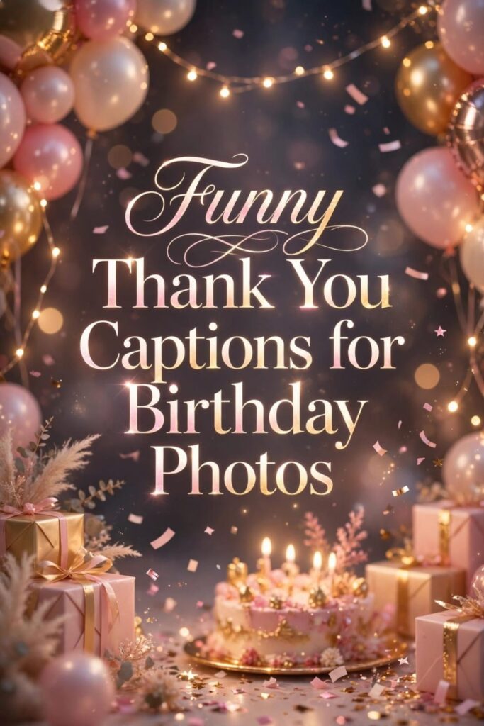 Funny Thank You Captions for Birthday Photos