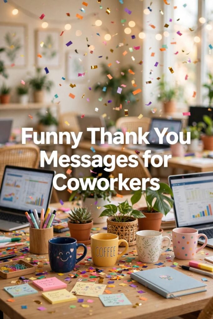 Funny Thank You Messages for Coworkers