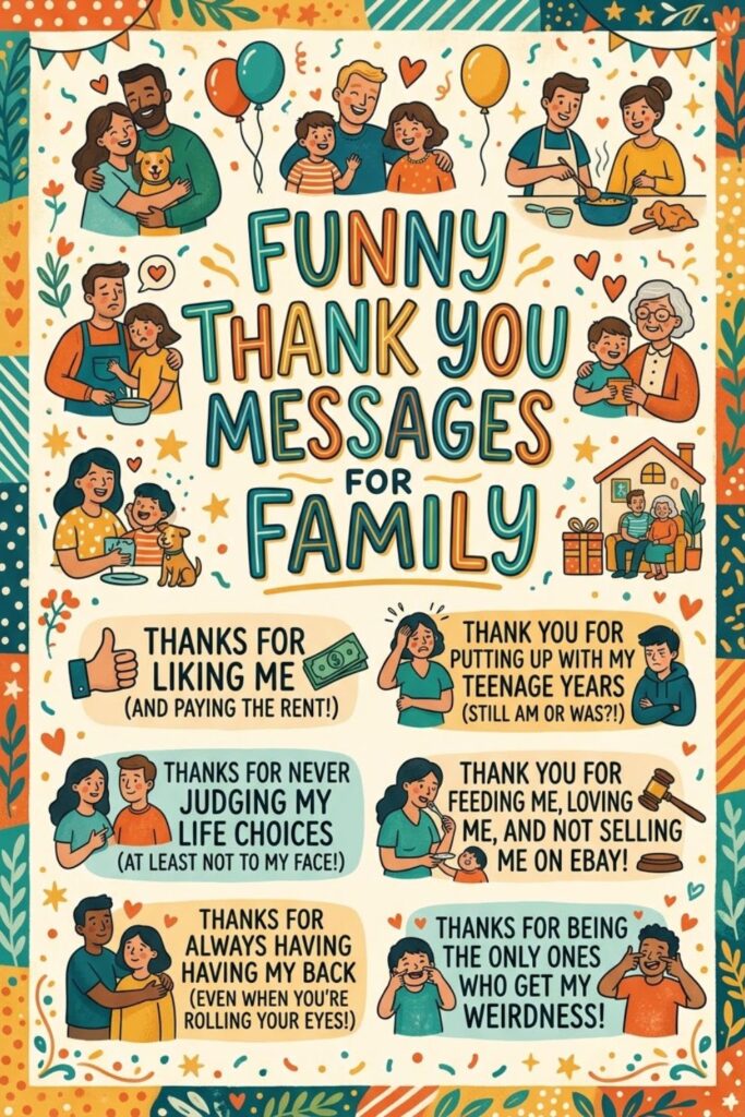 Funny Thank You Messages for Family