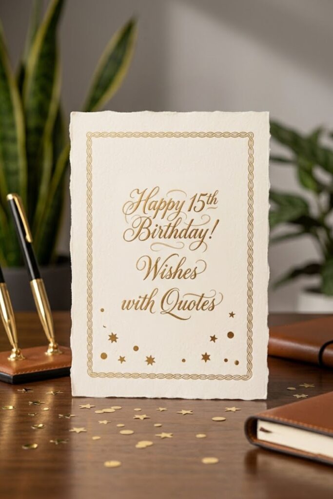 Happy 15th Birthday Wishes with Quotes