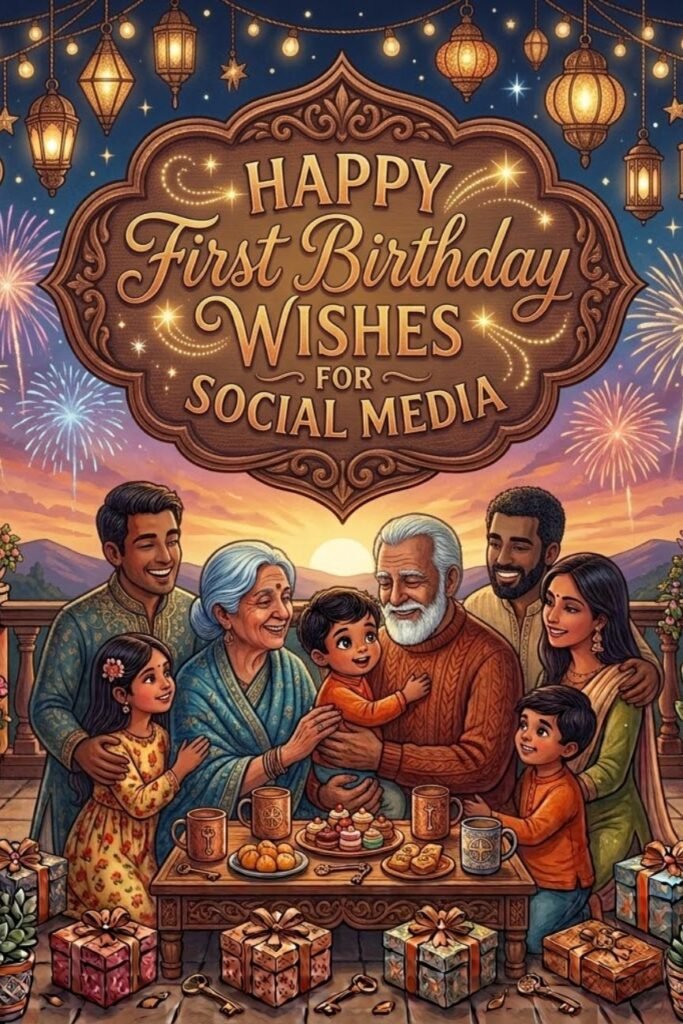 Heart touching first birthday wishes for a boy