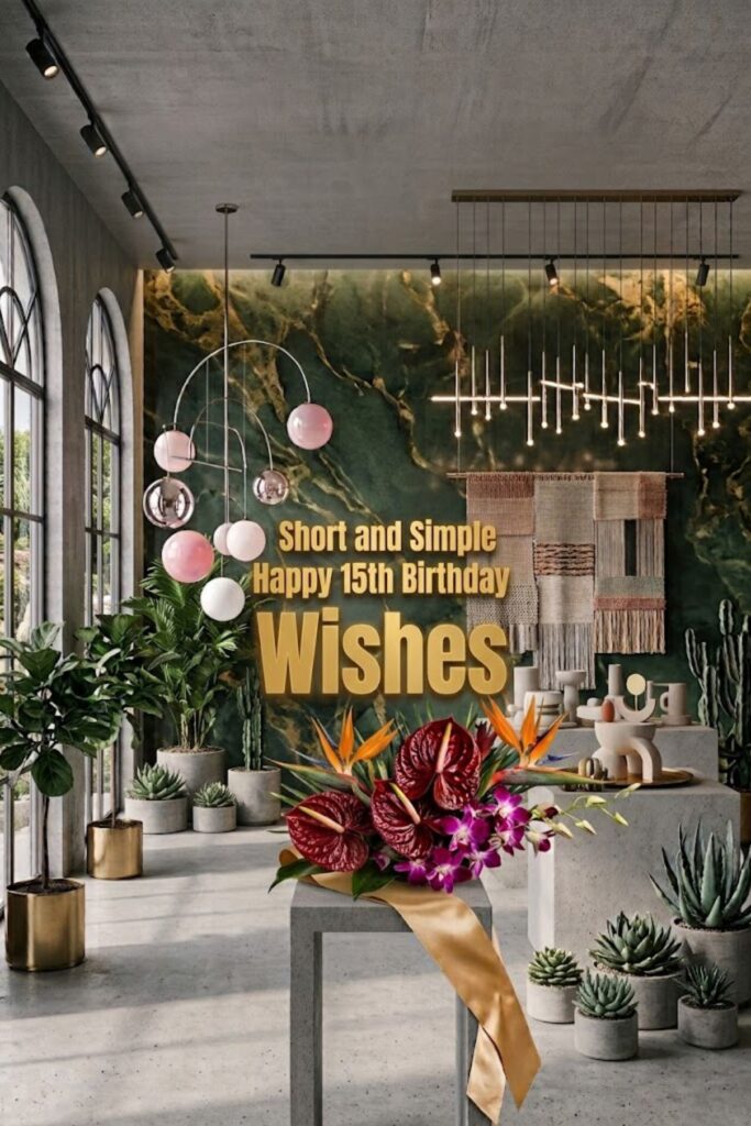 Short and Simple Happy 15th Birthday Wishes