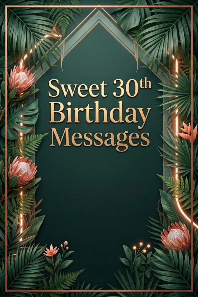 Sweet 30th Birthday Messages