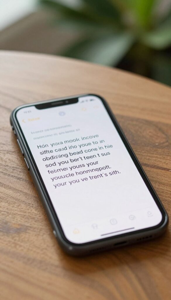 A short apology message on a phone after a missed call